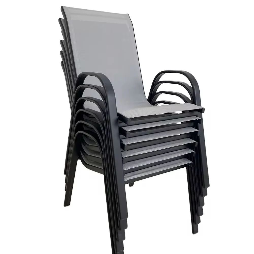 כסא סלינג רשת לגינה ולמרפסת בצבע אפור - Image 3