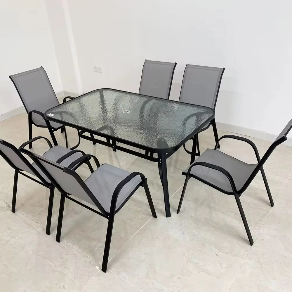 כסא סלינג רשת לגינה ולמרפסת בצבע אפור - Image 5